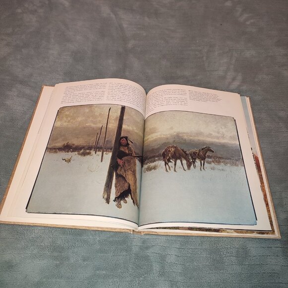 Large Illustrated Book The American West Royal Hassrick 1975 Explorers Cowboys - Picture 9 of 14